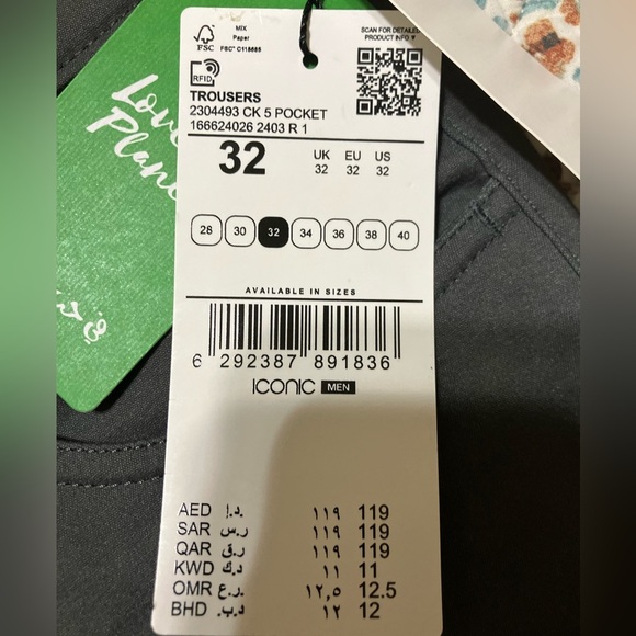 ICONIC London Charcoal Slim Jeans - Picture 4 of 7